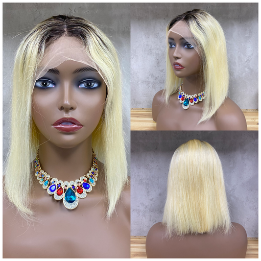 Mix Color Blonde 613 Remy Human Hair Bob Wig