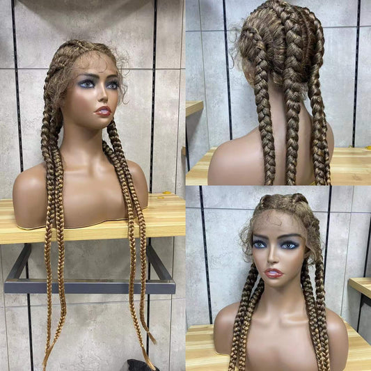 Mix Color Piano Synthetic Braided Wig