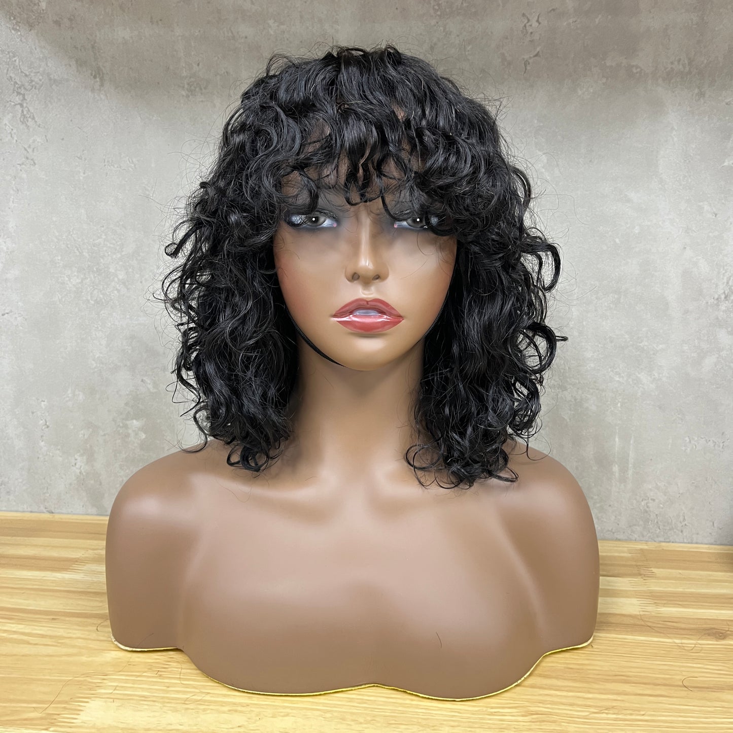 Nature Color Virgin Hair Water Wave Bob Wig