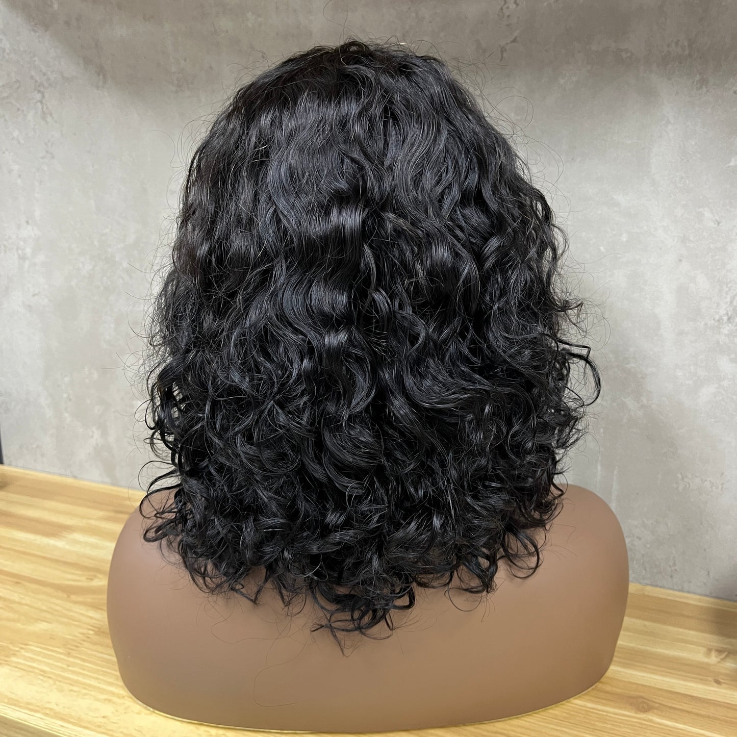 Nature Color Virgin Hair Water Wave Bob Wig