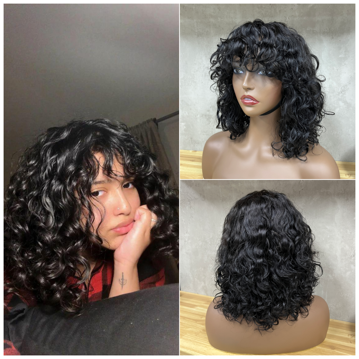 Nature Color Virgin Hair Water Wave Bob Wig