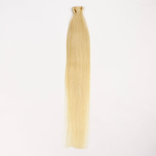 Blonde Virgin Human Hair Straight Tape In Hair Extension