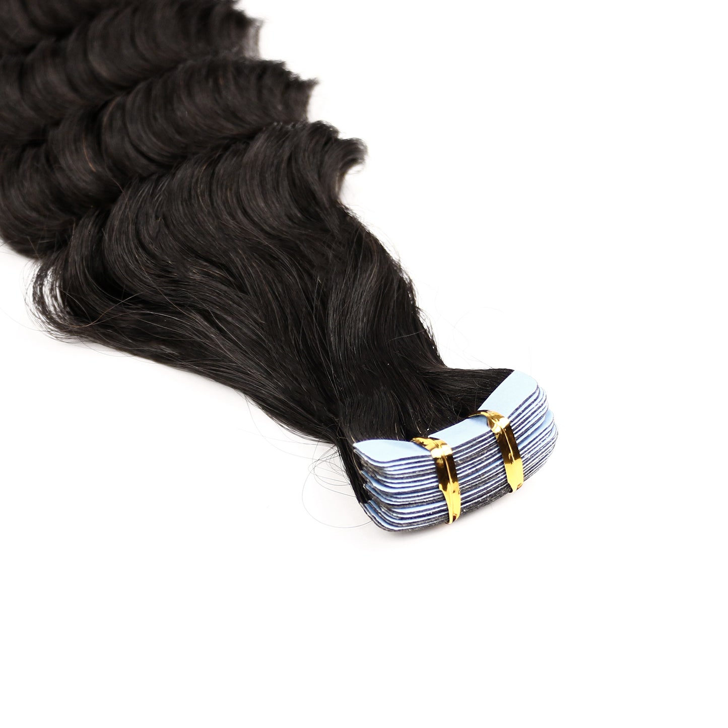 Nature Virgin Human Hair Deep Wave Tape In Hair Extension