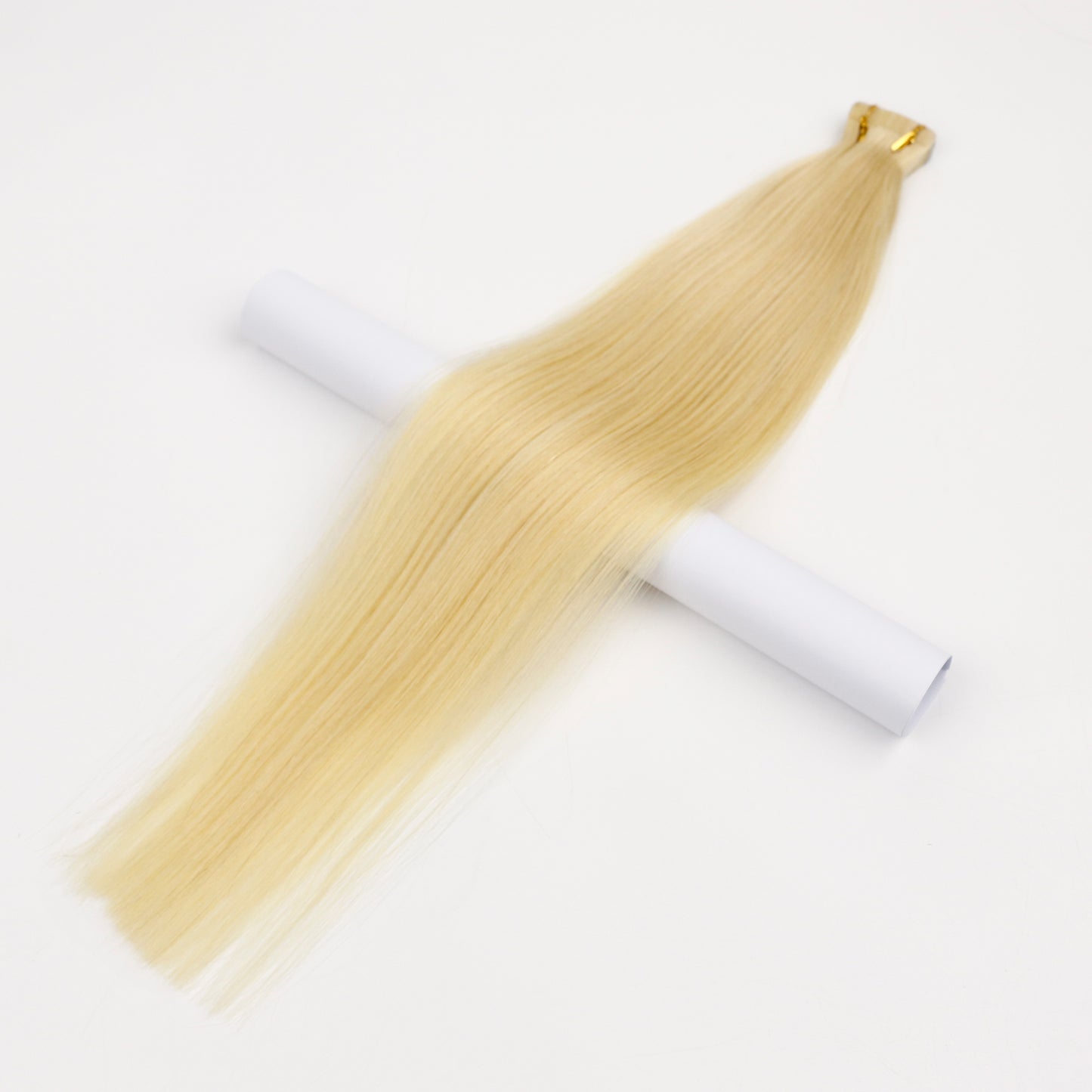 Blonde Virgin Human Hair Straight Tape In Hair Extension