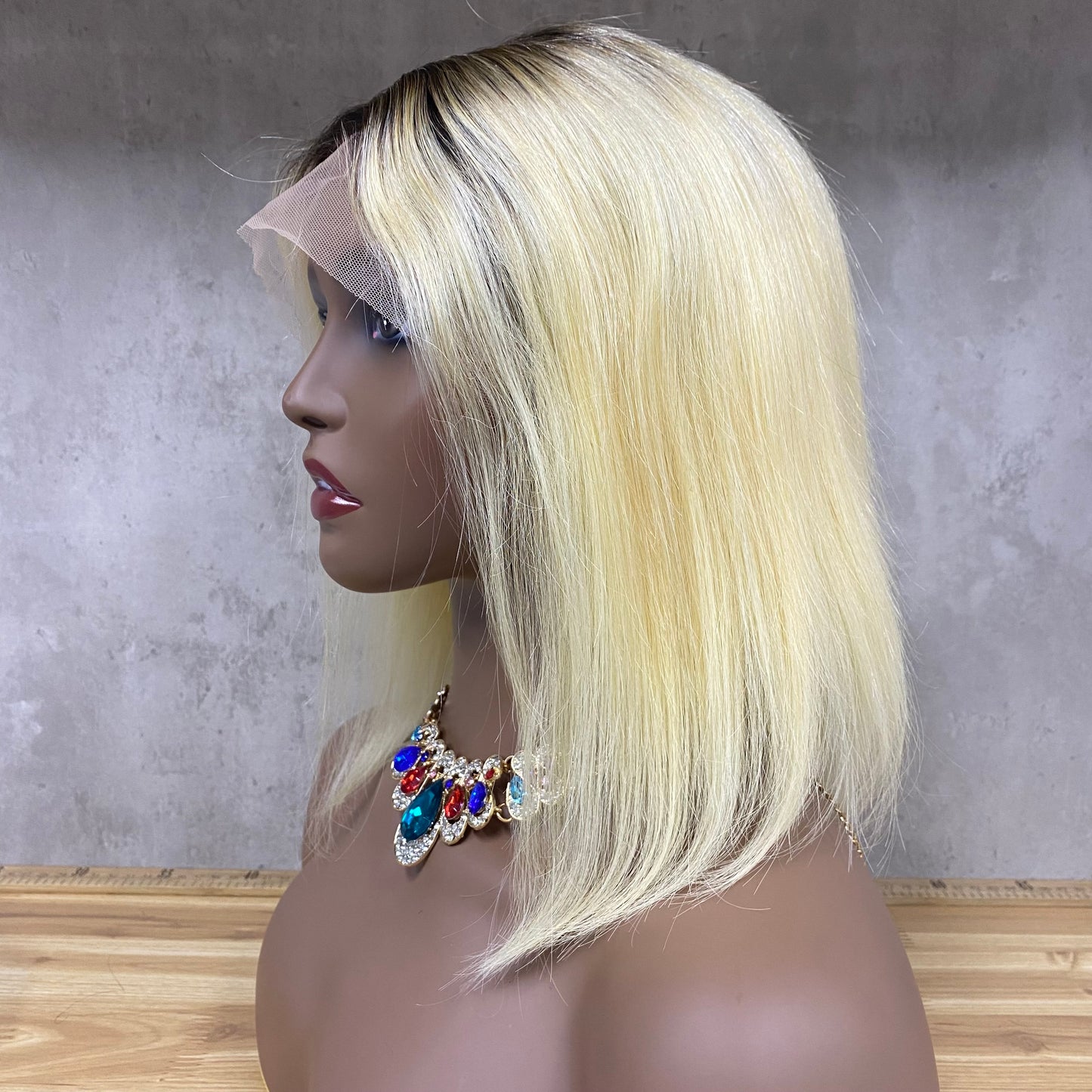 Mix Color Blonde 613 Remy Human Hair Bob Wig