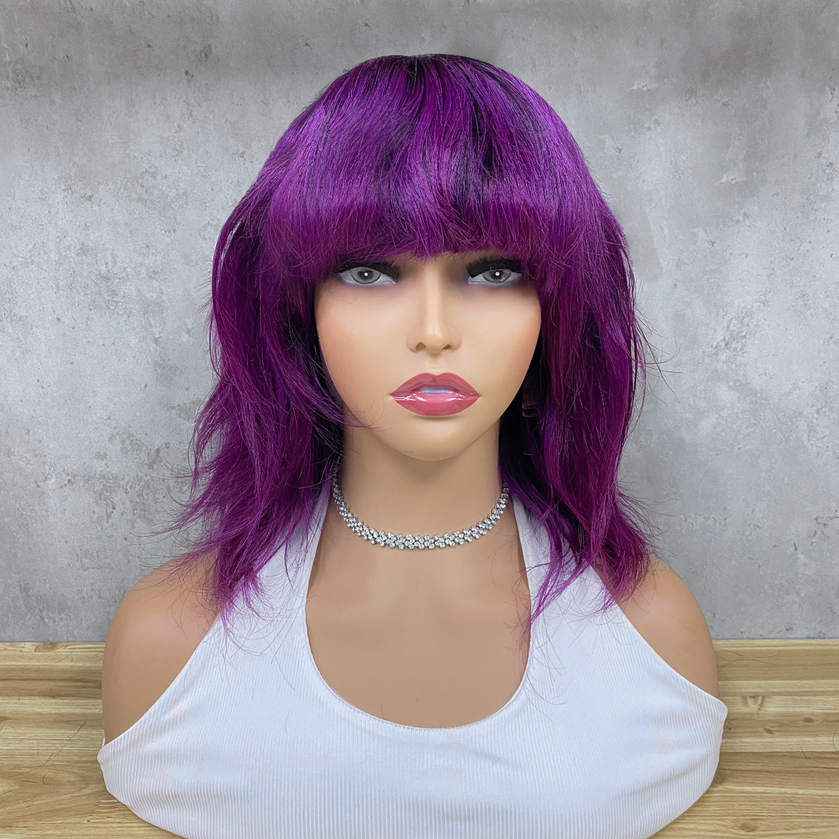 Special Color Lace Nature Wave Wigs Grade Human Hair