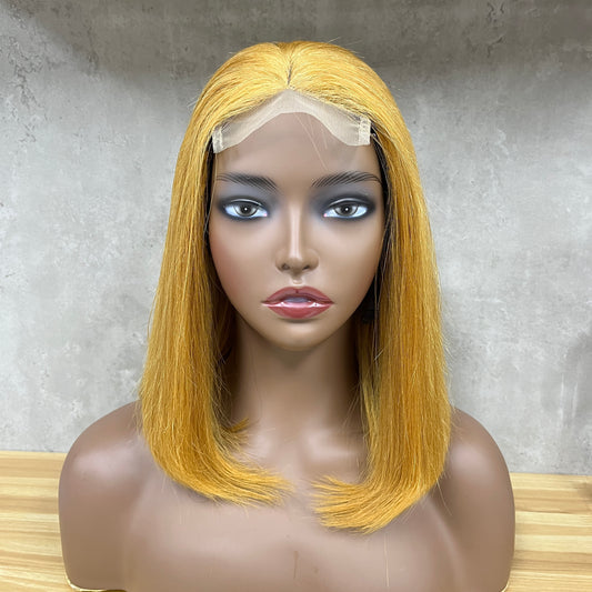 Honey Blonde 4x4 Lace Fumi Human Hair Straight Wigs