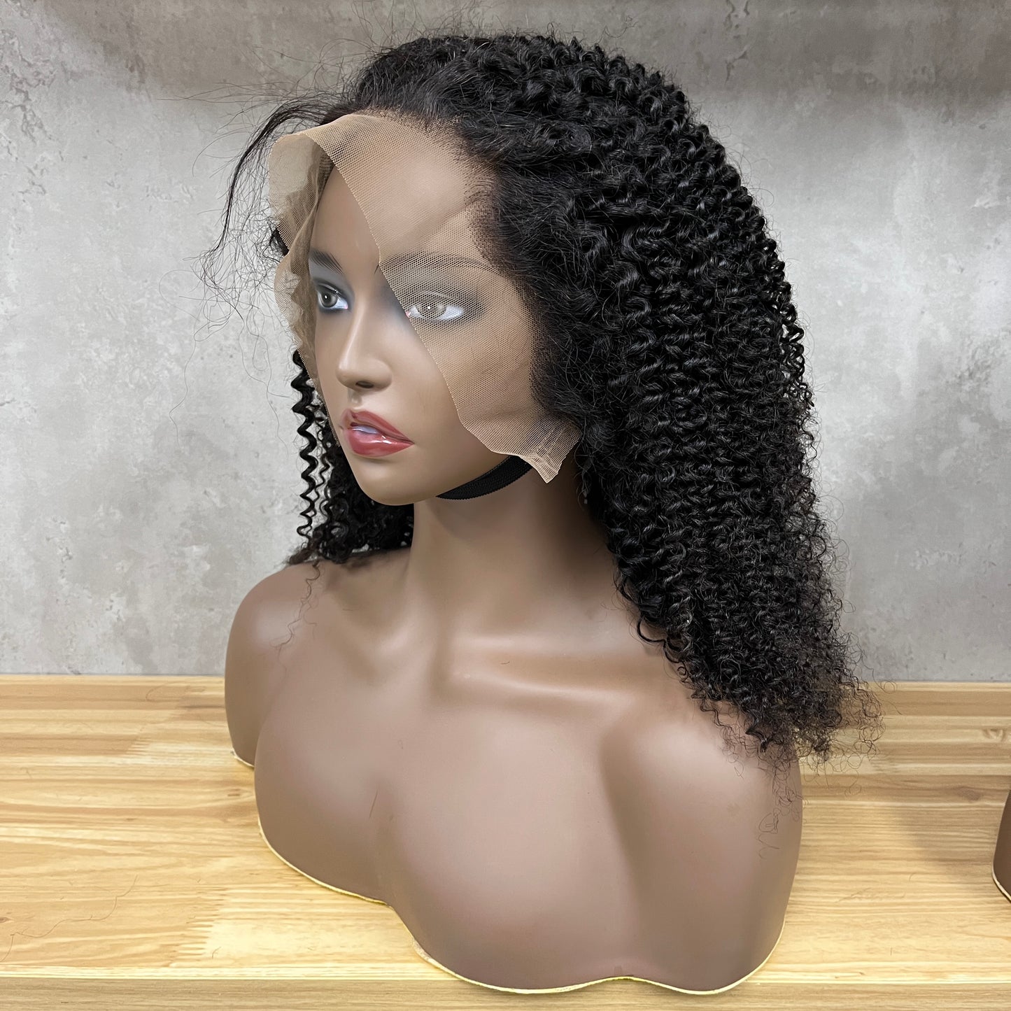 Nature 13x4 Lace Remy Human Hair Kinky Curly Frontal Wigs