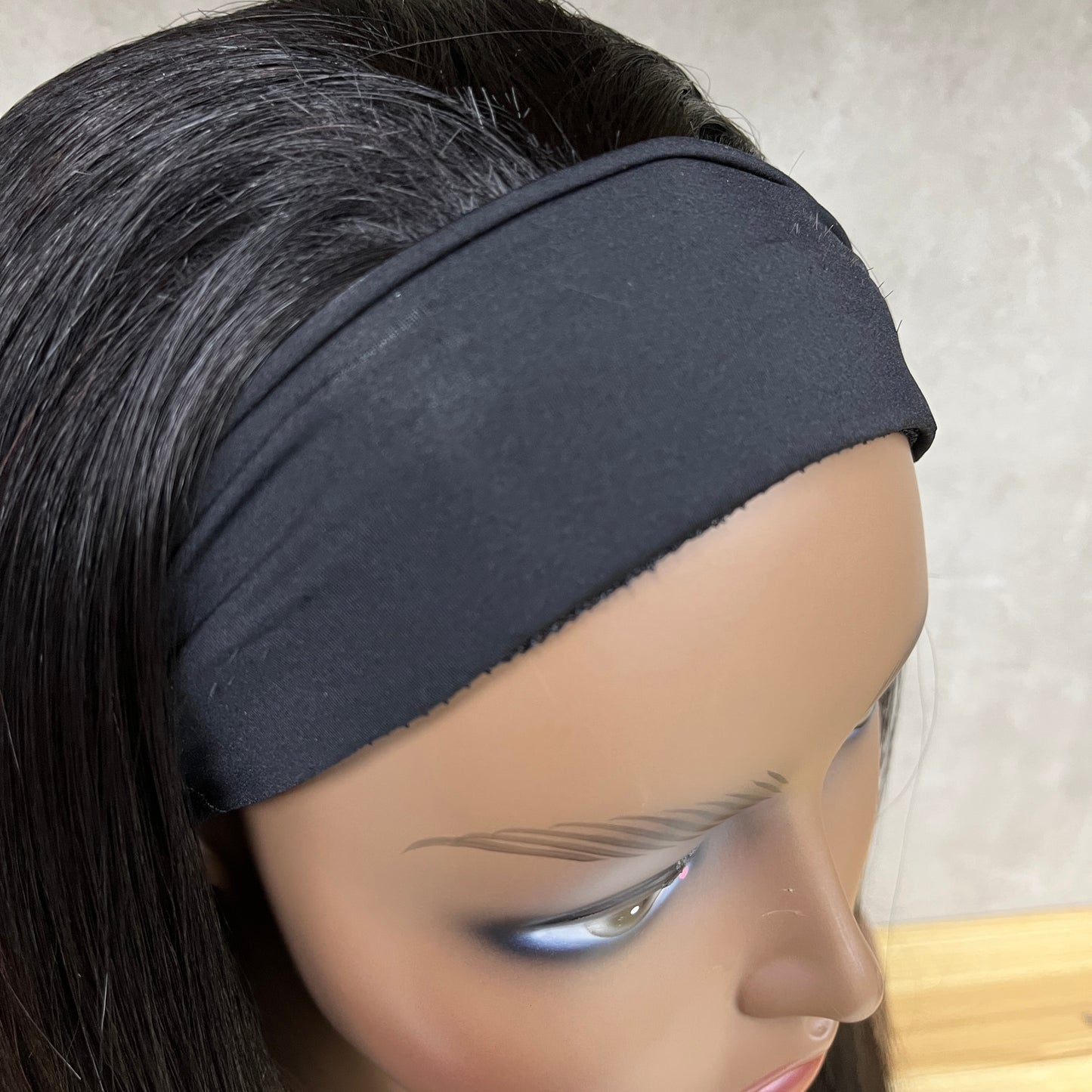 Nature Remy Human Hair Straight Headband Wig