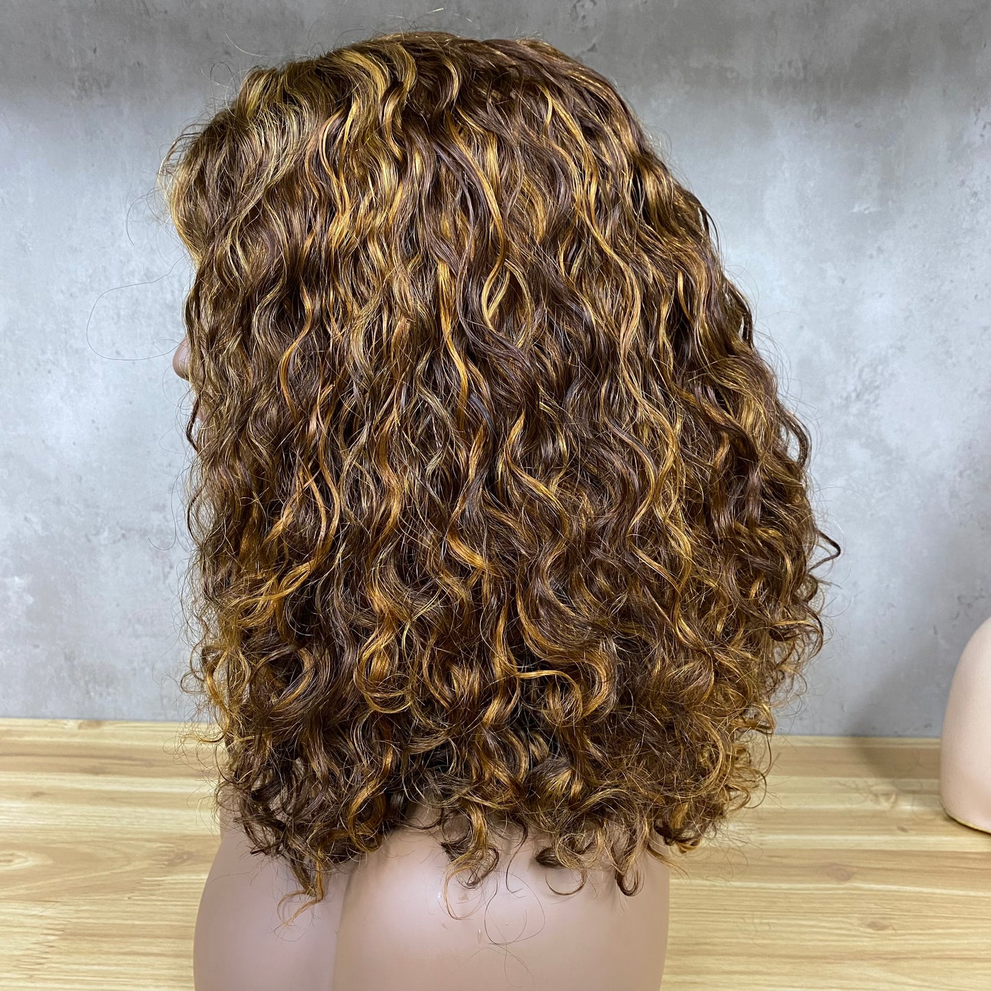 High Light Piano Remy Human Hair Water Wave Closure Wig