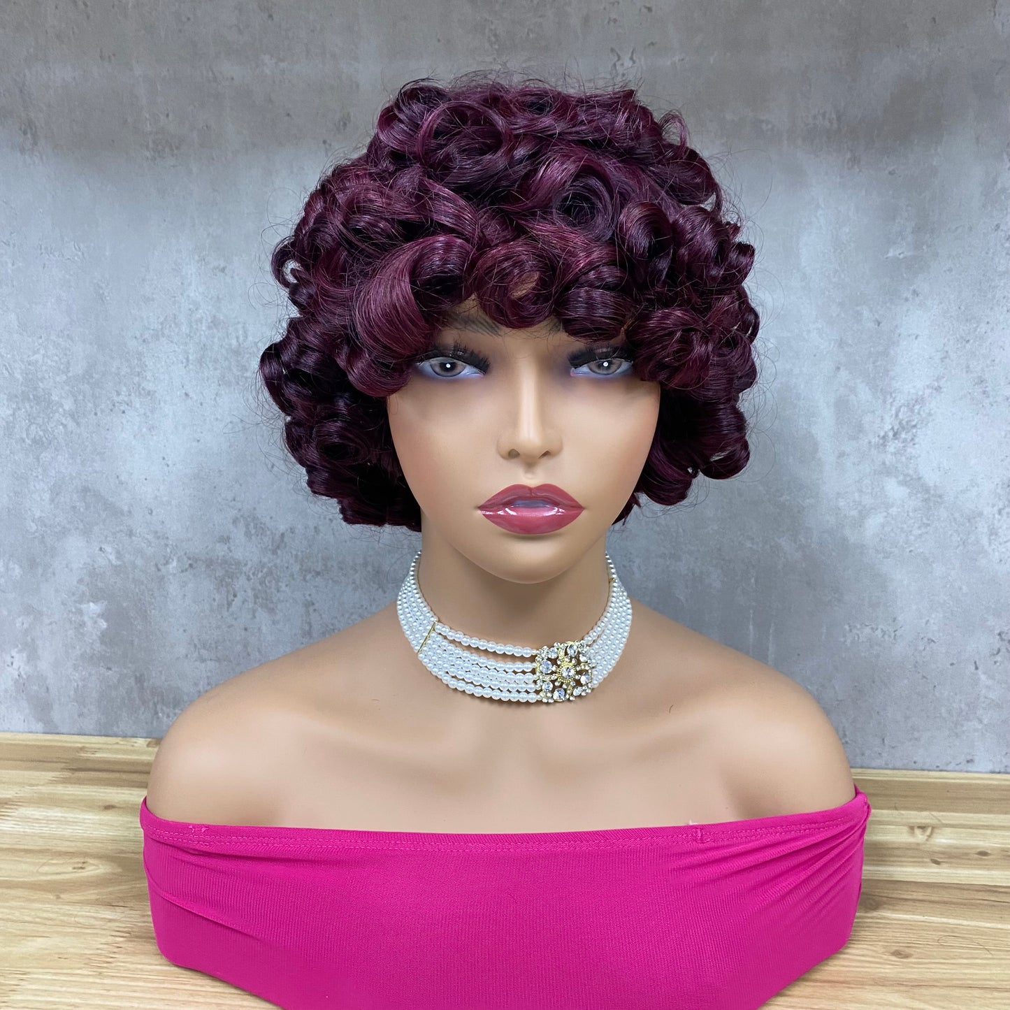 Special Curly Remy Hair Bob Wig