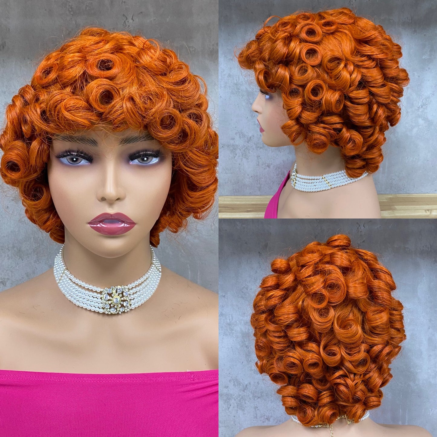 Special Curly Remy Hair Bob Wig