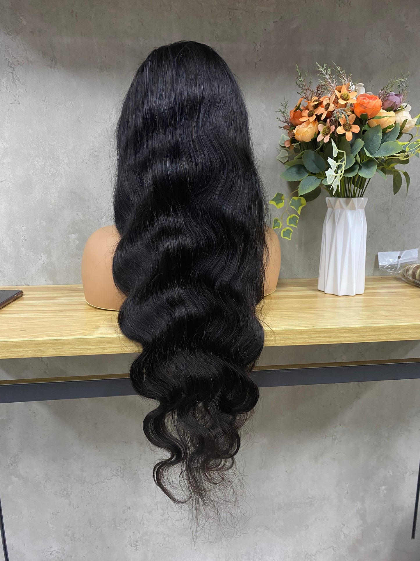 Nature 13x4 Lace Frontal Remy Human Hair Body Wave Long Hair Wigs