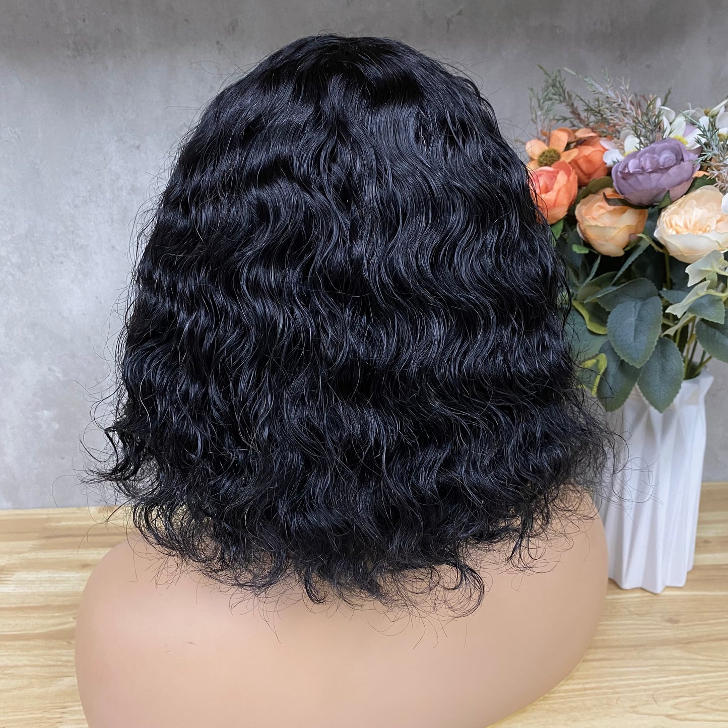 Special Texture Remy Human Hair Water Curl Wig