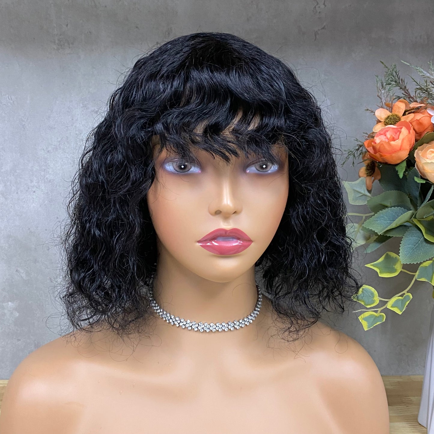 Special Texture Remy Human Hair Water Curl Wig