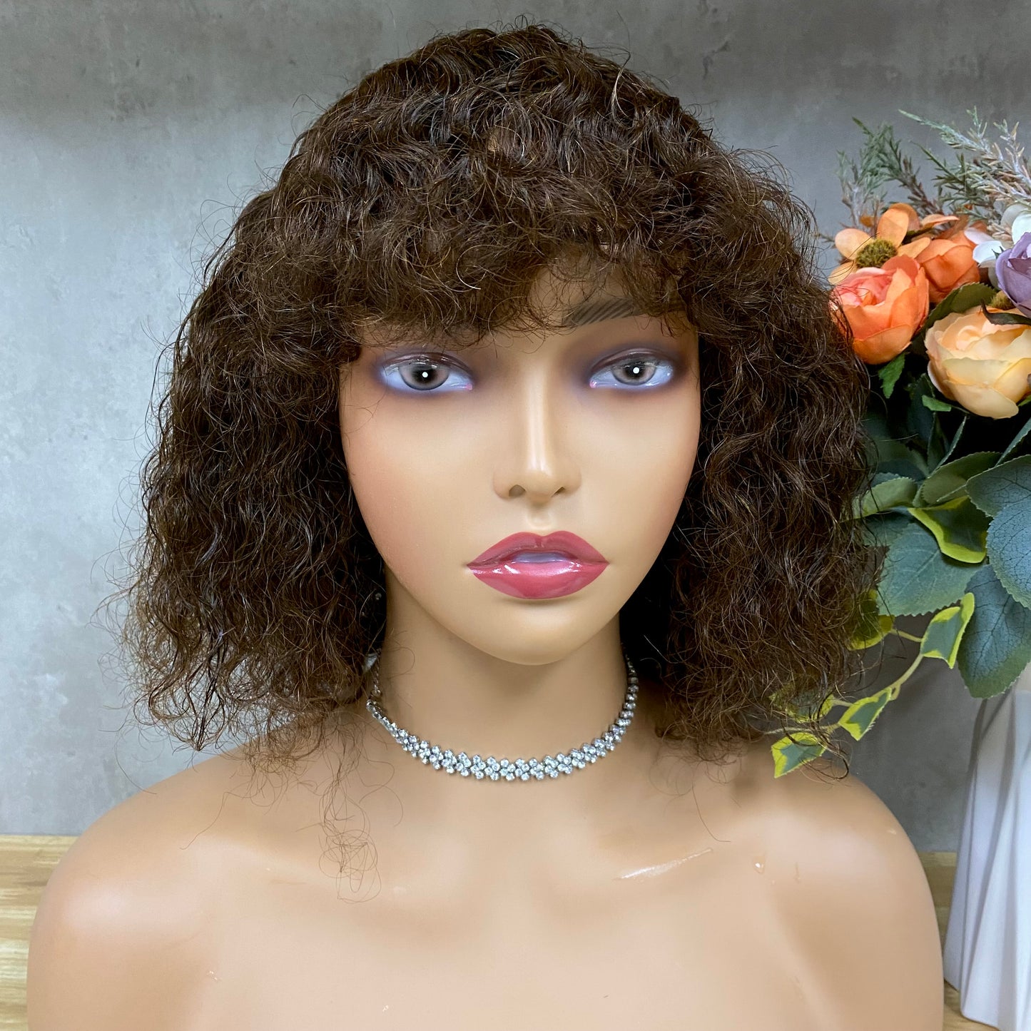 Special Texture Remy Human Hair Water Curl Wig