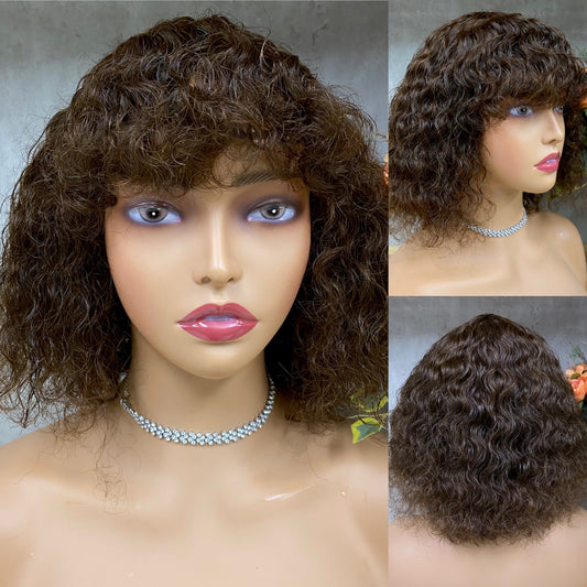 Special Texture Remy Human Hair Water Curl Wig